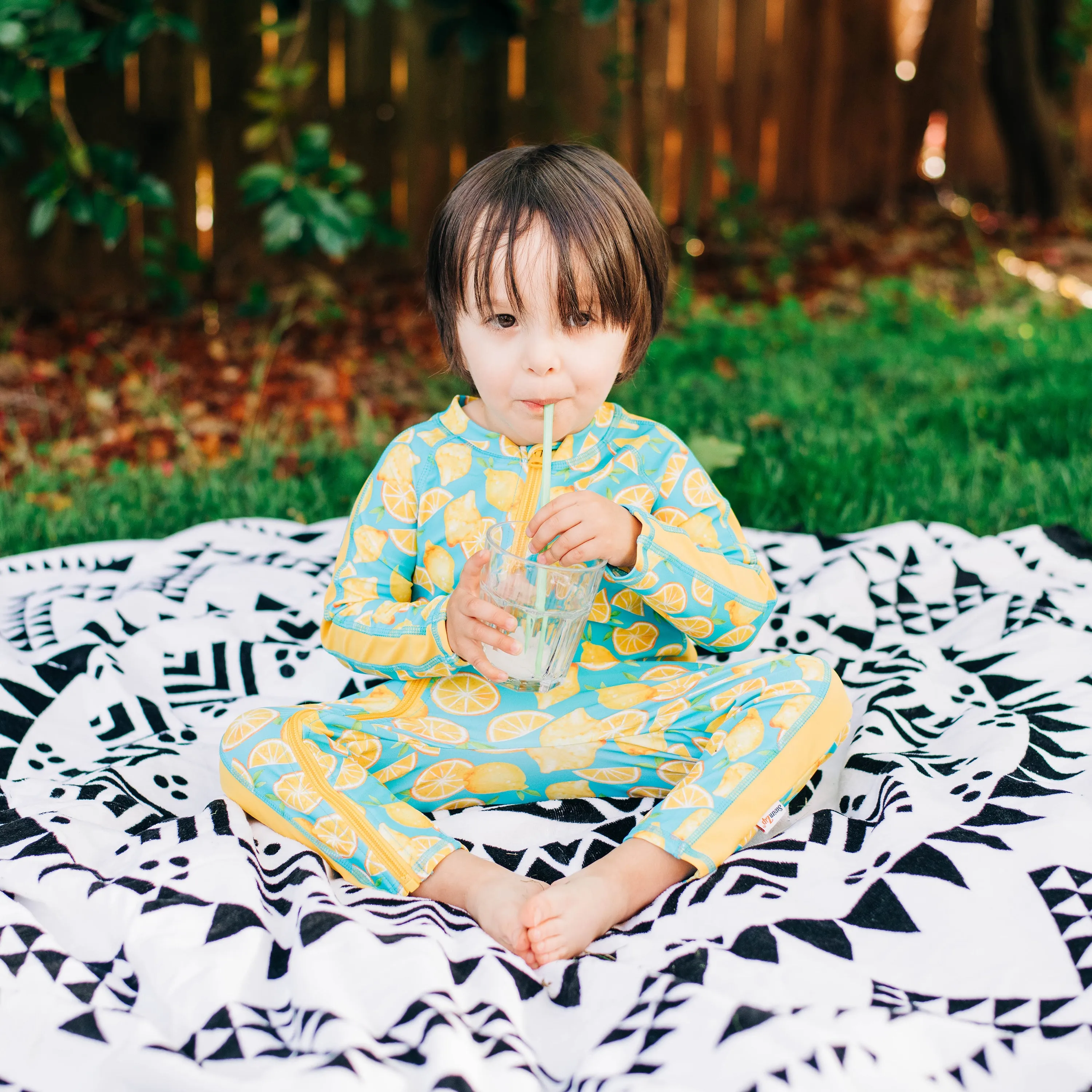 Sunsuit - Long Sleeve Romper Swimsuit | "Lemons"