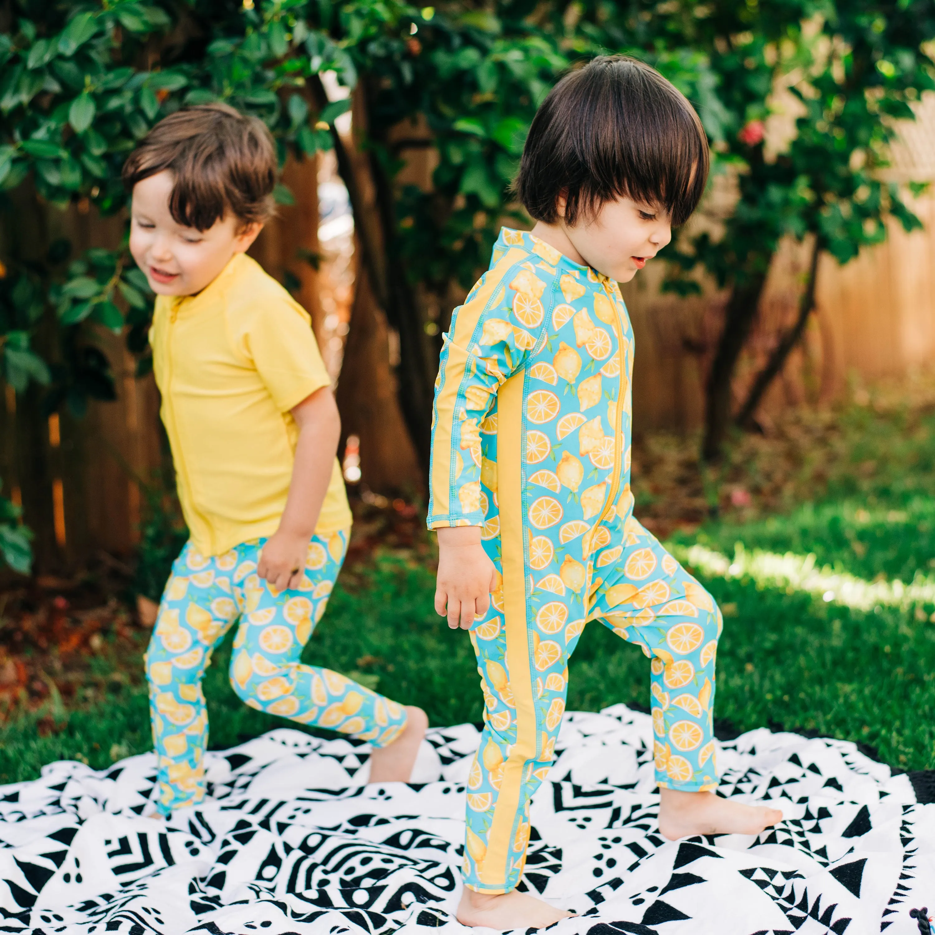 Sunsuit - Long Sleeve Romper Swimsuit | "Lemons"