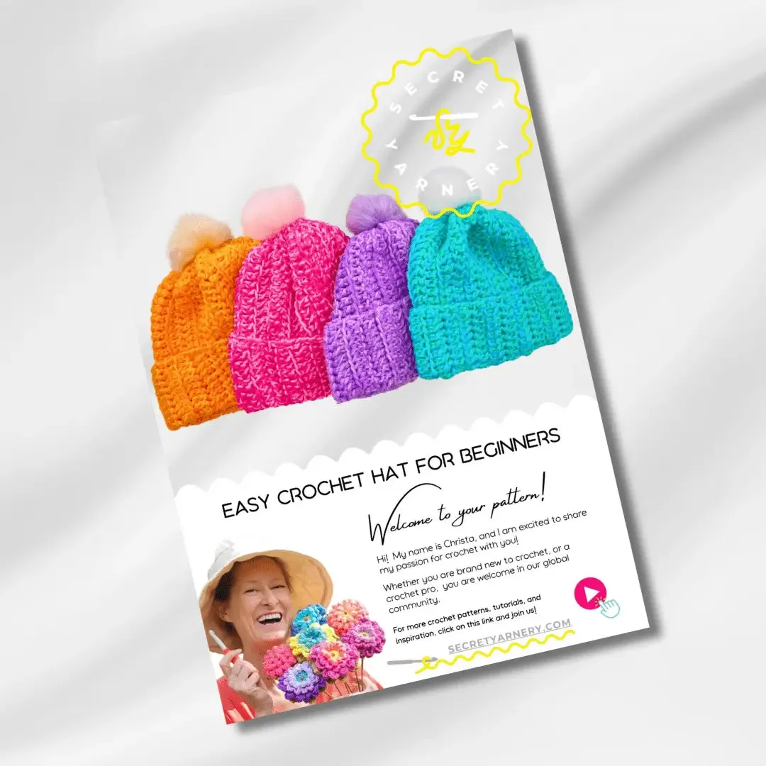 Super Easy Crochet Hat Pattern