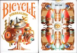 Surrealism Rose Gold Gilded Bicycle Playing Cards