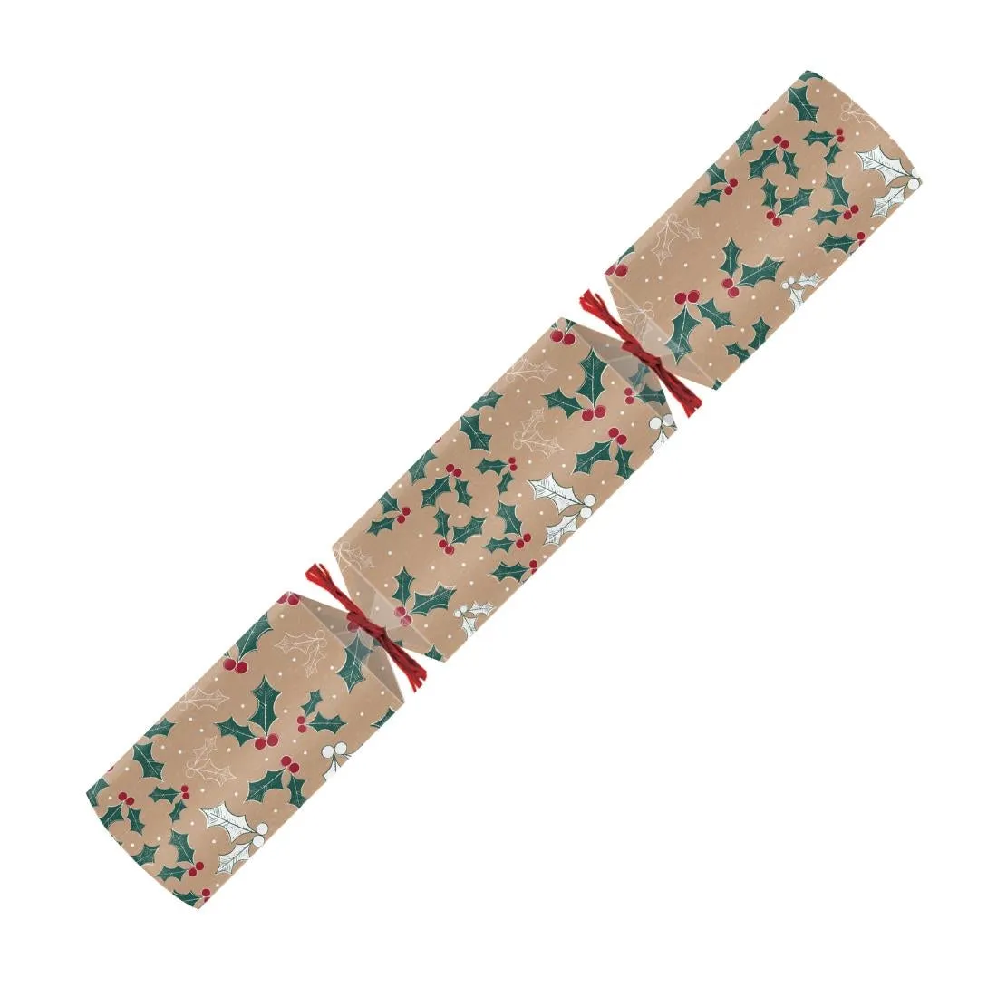 Swantex Kraft Frosted Holly Christmas Crackers 12" Content E2 (Pack 50)