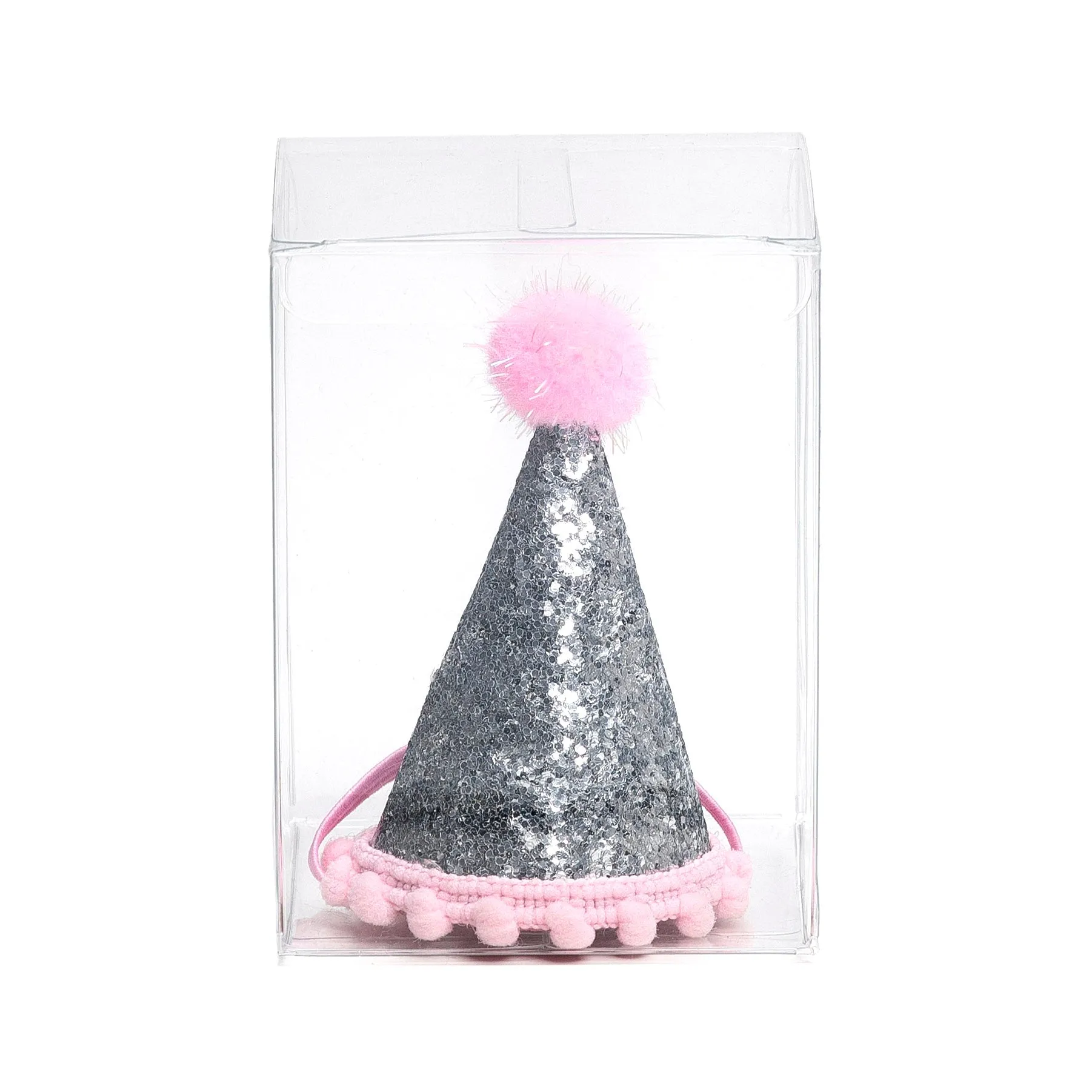Sweet Wink Silver/Pink Party Hats