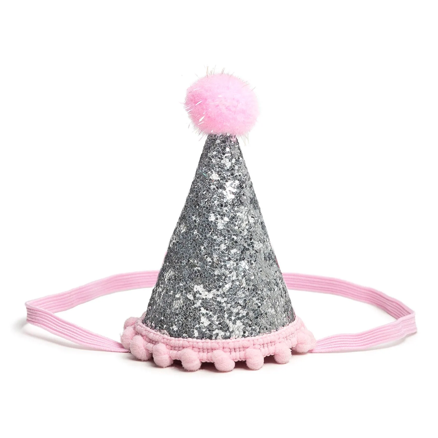 Sweet Wink Silver/Pink Party Hats