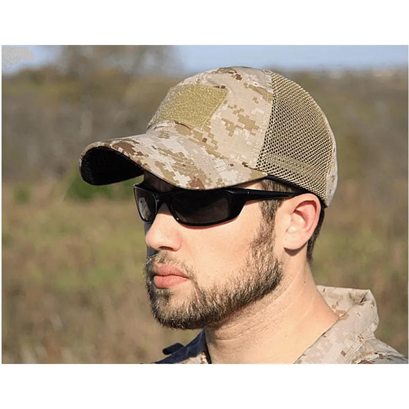 Tactical Cap With Mesh Net CF-49 MILITARY GREEN