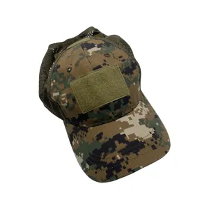 Tactical Cap With Mesh Net CF-49 MILITARY GREEN