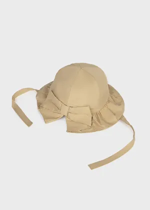 Tan Bow Bucket Hat - Select Size
