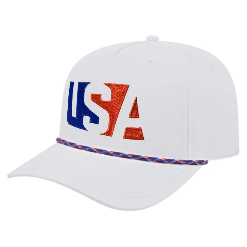 Team USA Shadow Snapback Hat - White