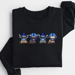 Tennessee Titans Highland Cow Football Team Football Lovers Gift Unisex Crewneck Hoodie Sweatshirt