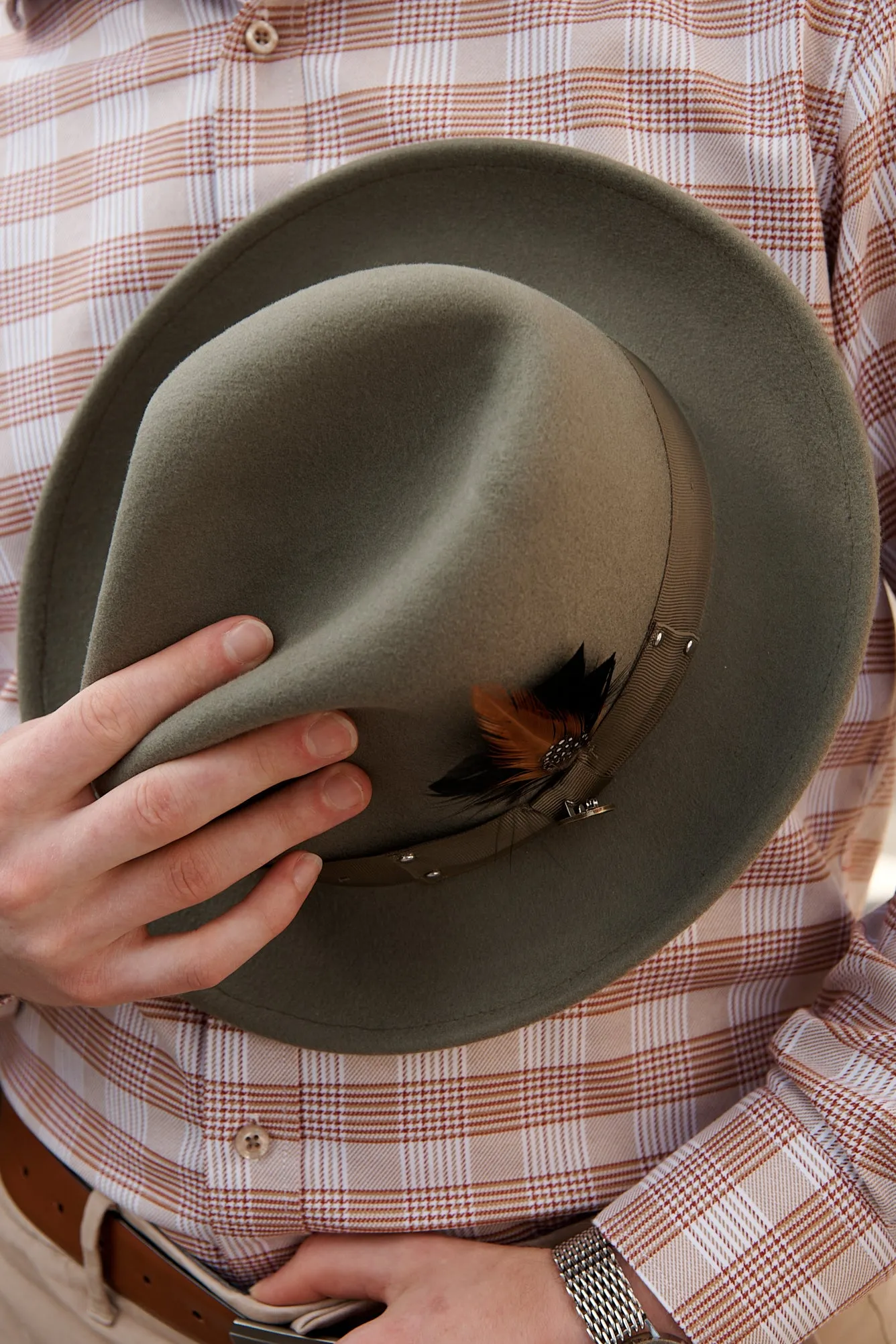 The Ayden Fedora | Felt Hat | Olive