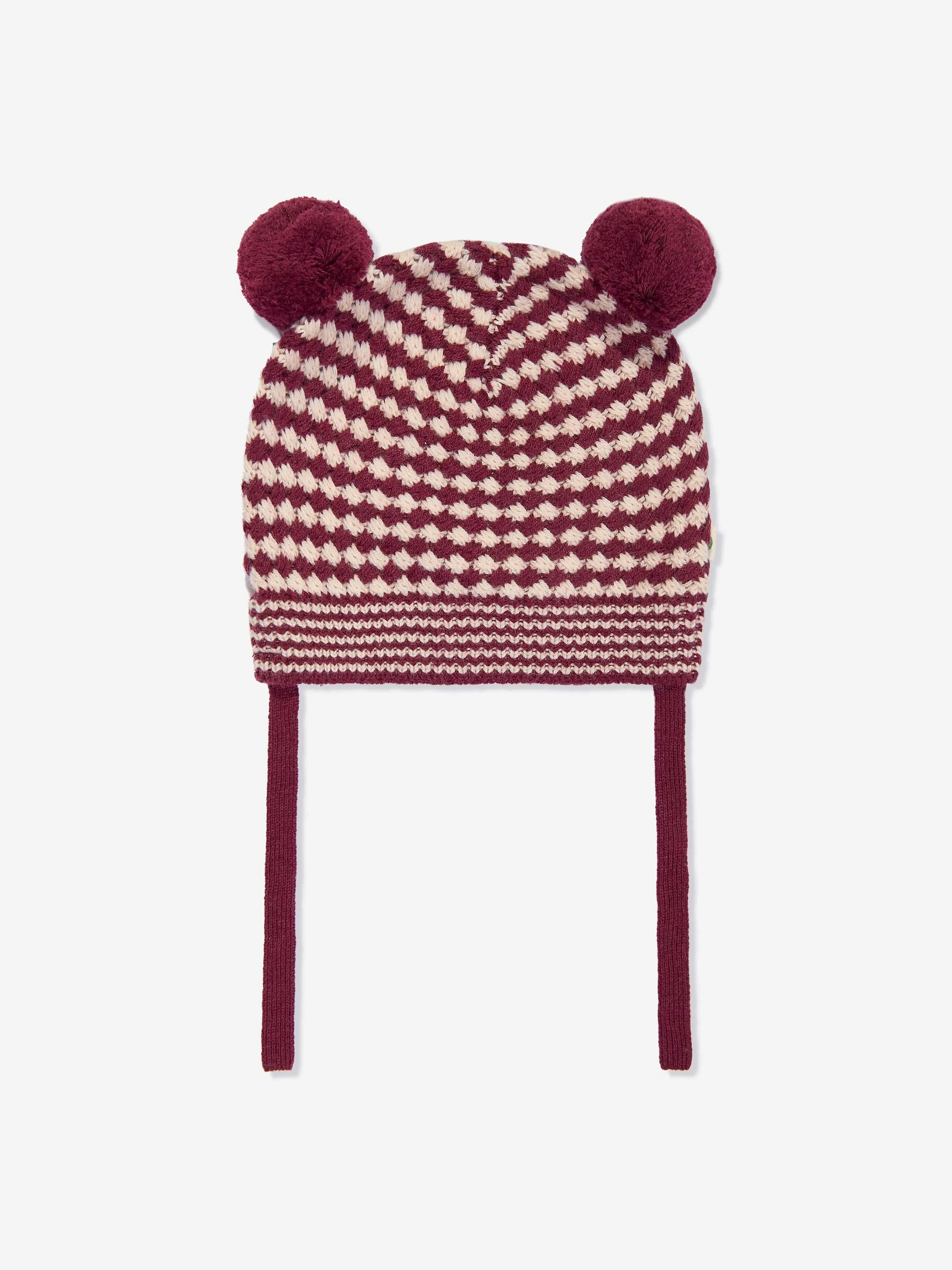 The Bonnie Mob Baby Girls Hazel Chunky Checker Hat in Berry