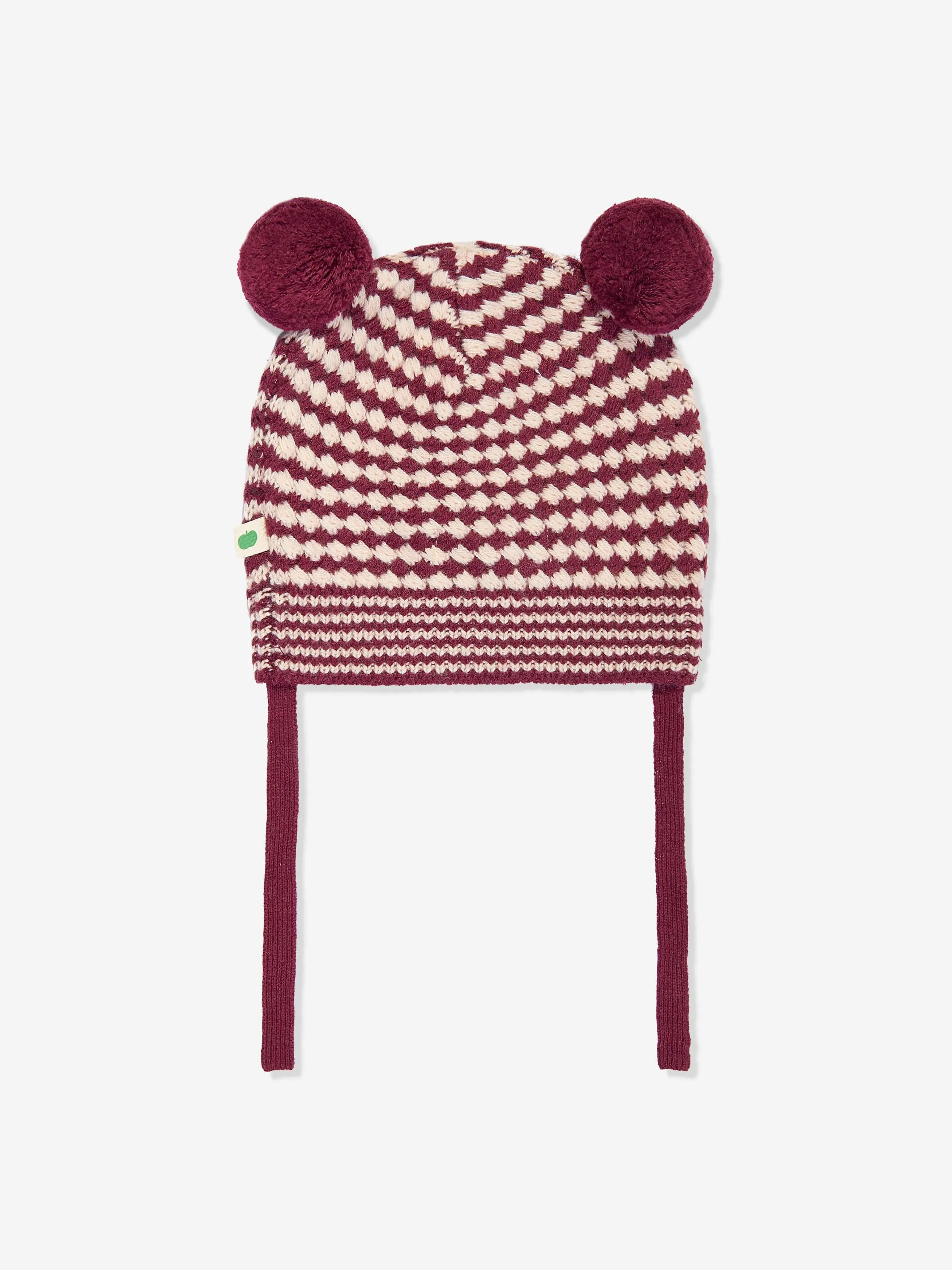 The Bonnie Mob Baby Girls Hazel Chunky Checker Hat in Berry