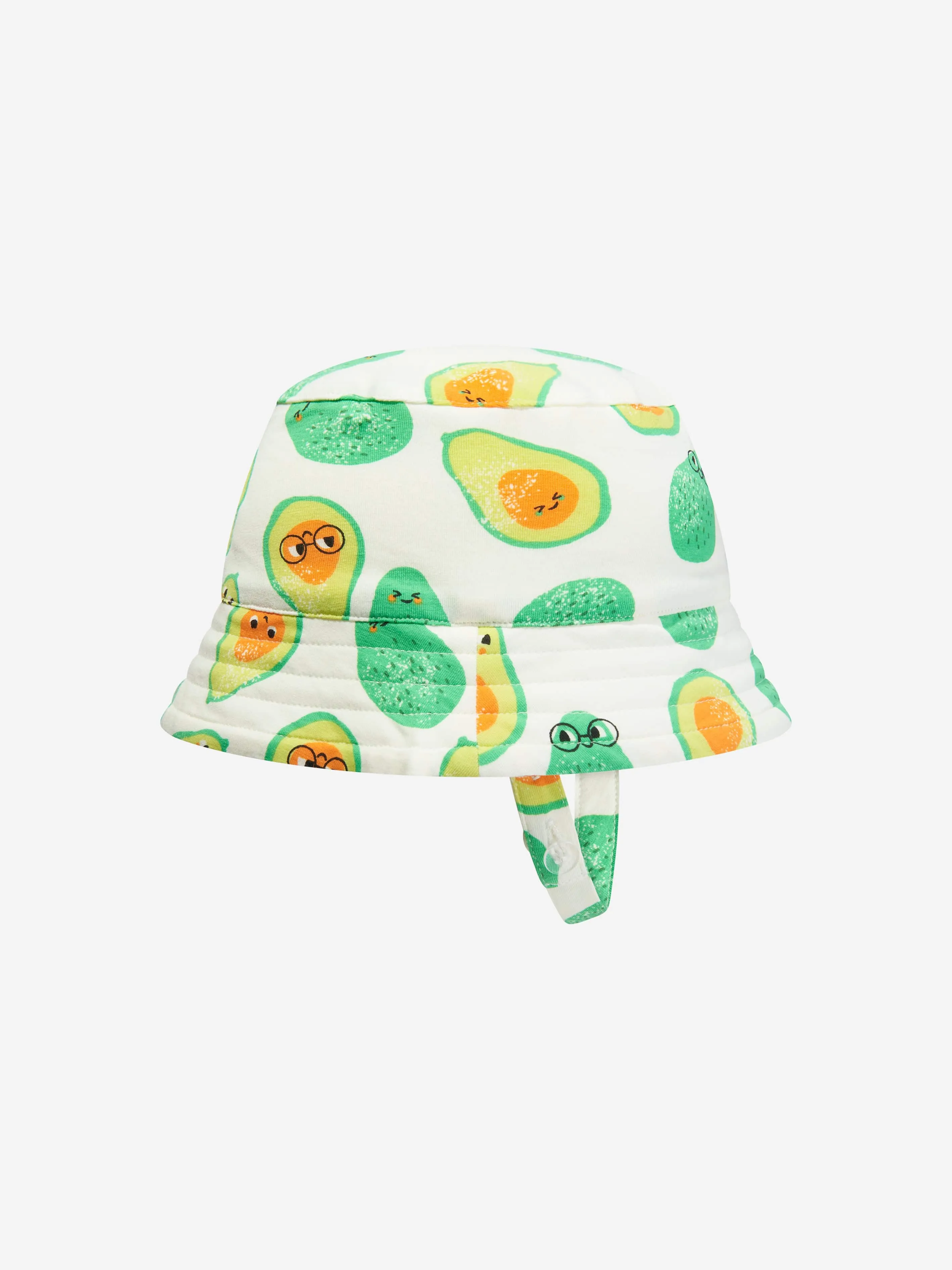 The Bonnie Mob Baby Organic Cotton Avocado Sun Hat in Ivory