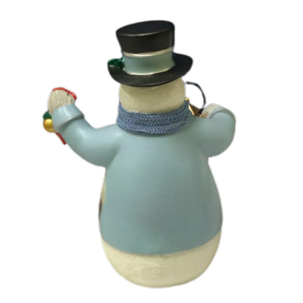 The Bradford Exchange Warm Wishes Tabletop Centerpiece Collection Issue #6 Deck The Halls Lighted Musical Snowman Lantern Tabletop Centerpiece Collection Christmas Decoration by Thomas Kinkade 7-inches