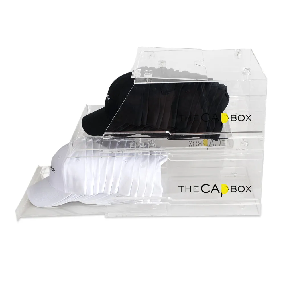 The Clear Glasshouse CapBox Hat Rack Stackable Baseball Cap Storage