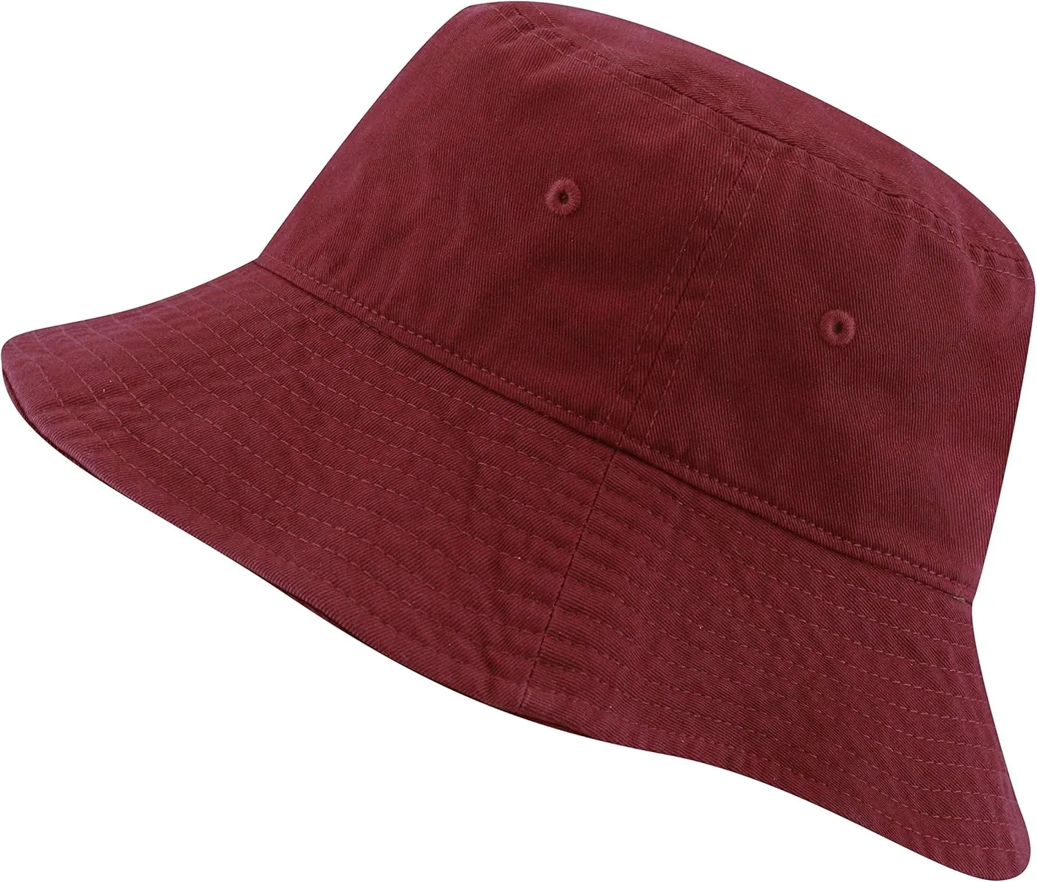 The Hat Depot Bucket Sun Hat 100% Cotton Long Brim and Deeper & Round Top Tennis Packable Summer Fashion Outdoor Hat