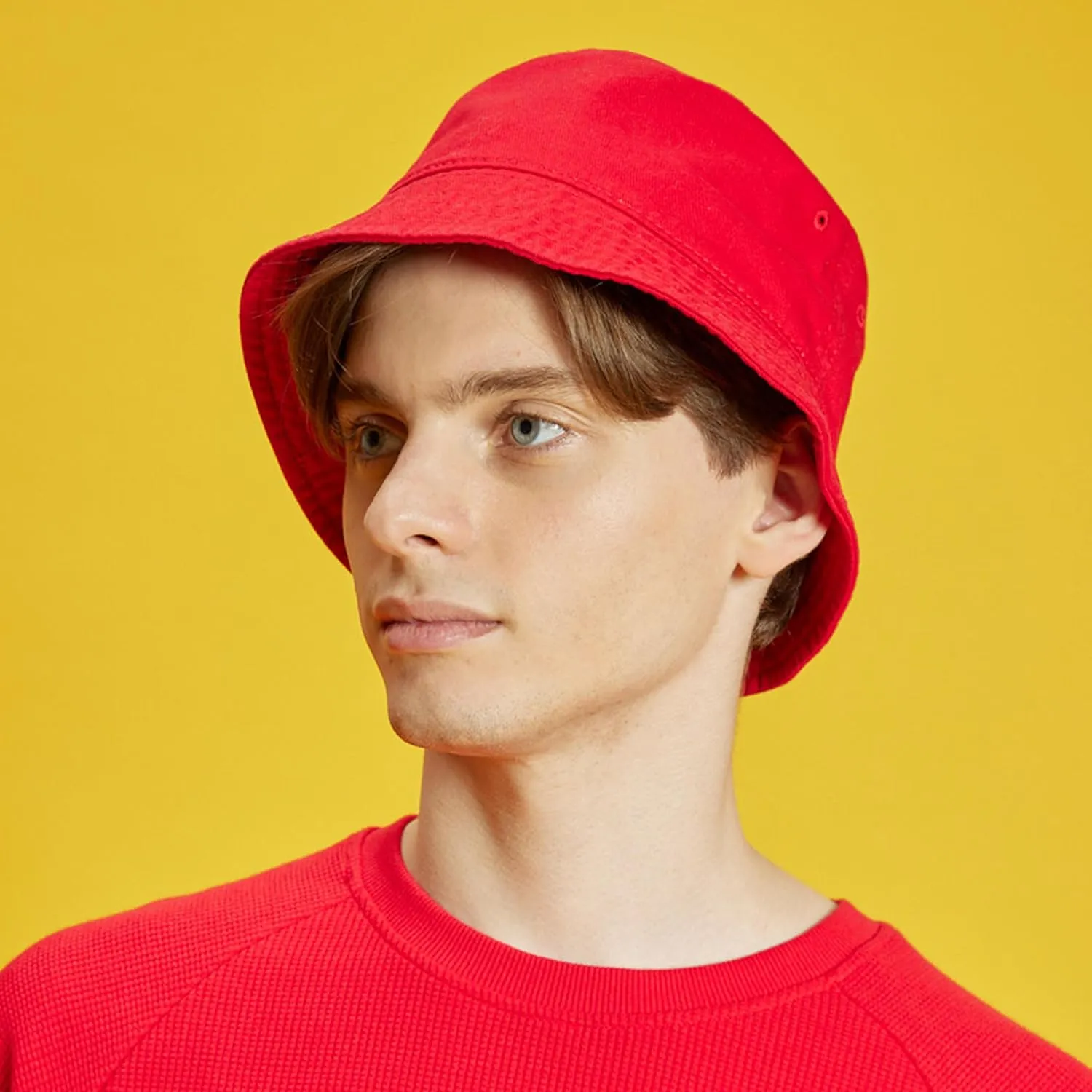 The Hat Depot Bucket Sun Hat 100% Cotton Long Brim and Deeper & Round Top Tennis Packable Summer Fashion Outdoor Hat