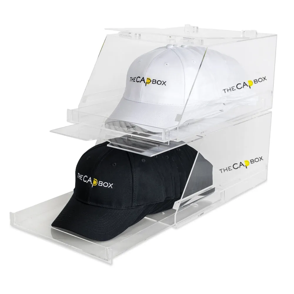 The L.A. Purple Glasshouse CapBox Transparent Hat Rack Stackable Baseball Cap Storage