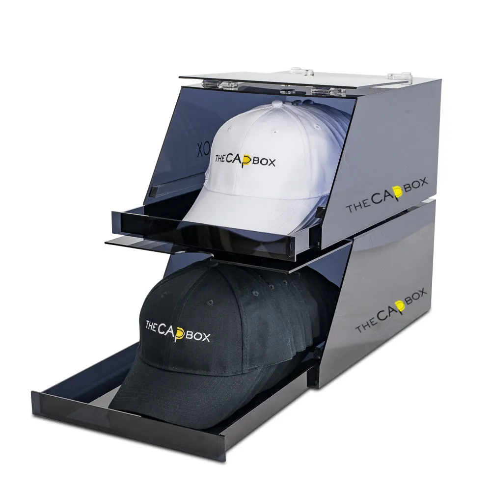 The L.A. Purple Glasshouse CapBox Transparent Hat Rack Stackable Baseball Cap Storage