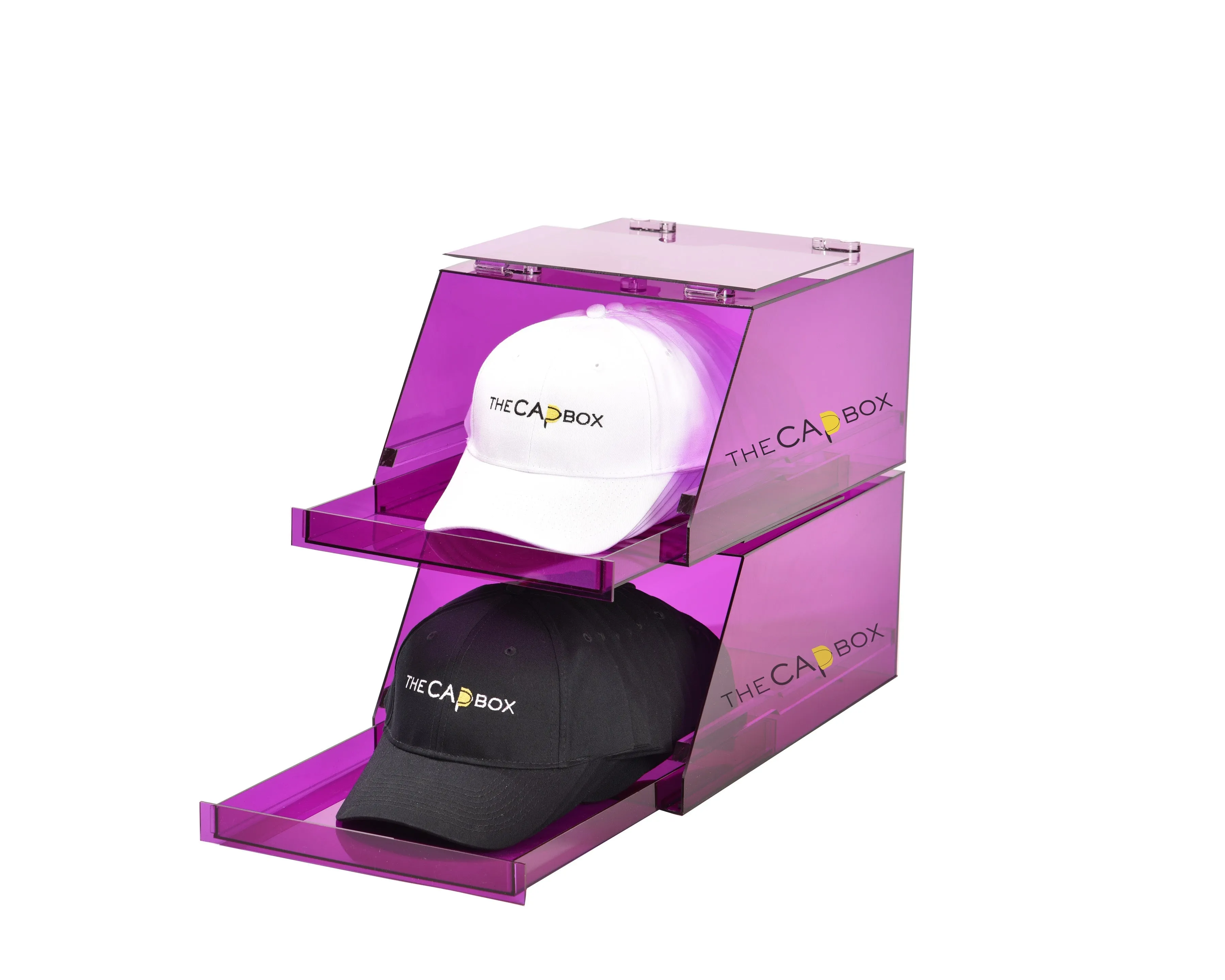 The Orange Glasshouse CapBox Transparent Hat Rack Stackable Baseball Cap Storage (Out Of Stock)