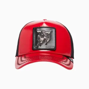 The Pamplona Puff Patent Trucker Hat