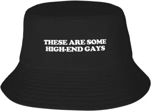 These are Some High-End Gays Bucket Hat,Wide Brim Outdoor Sun Hat Flat Top Cap for Fishing Hiking Beach Sports Black