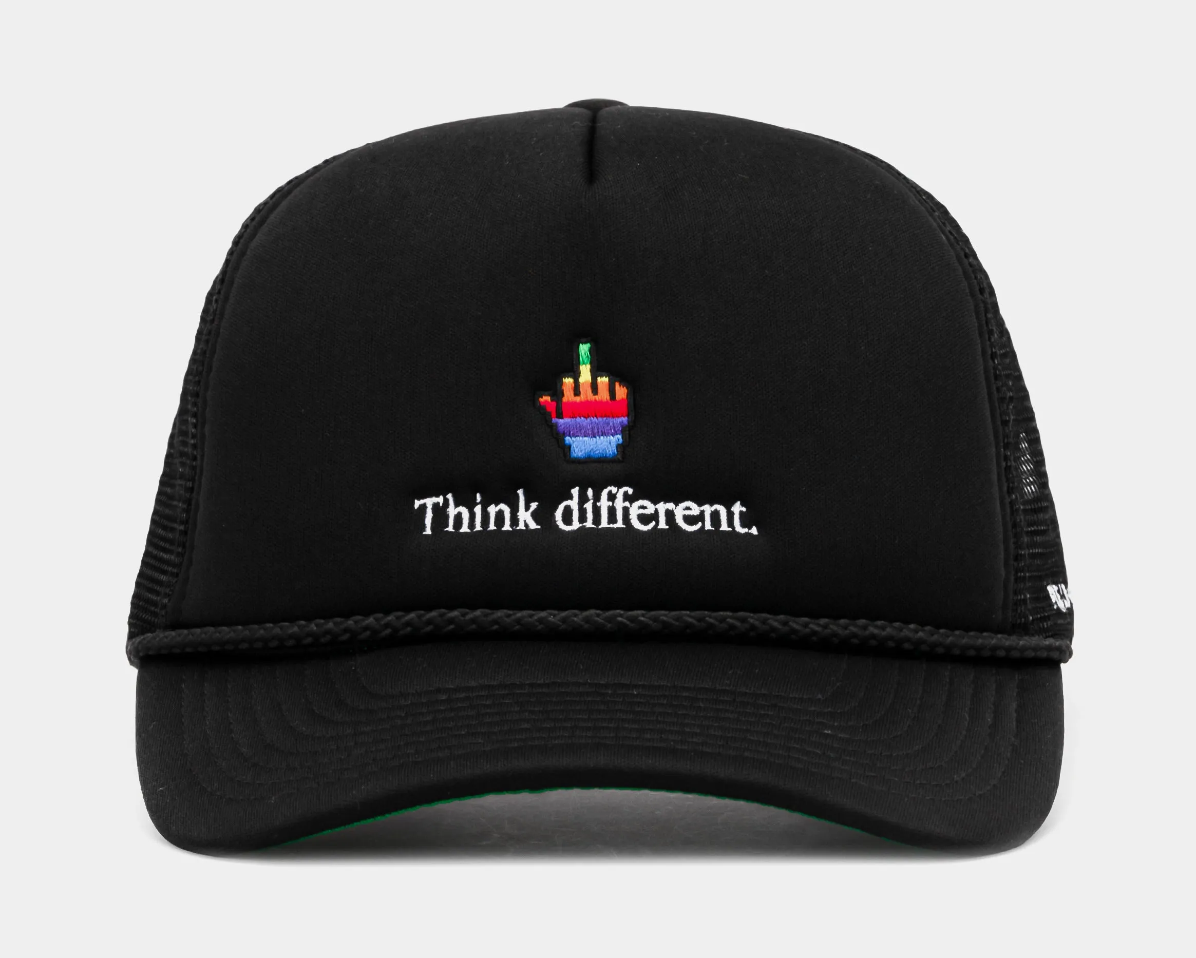 Think Different Trucker Mens Hat (Black/White)
