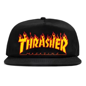 Thrasher - Flame Logo Snapback Black