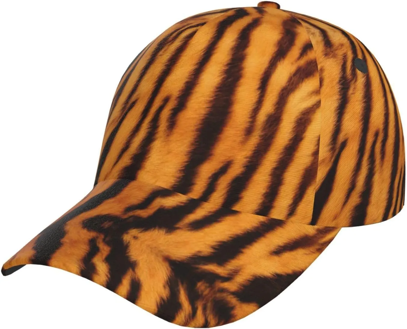 Tiger Striped Pattern Print Trucker Hats Summer Hat Unisex Baseball Cap Adjustable Snapback Caps Trendy Black