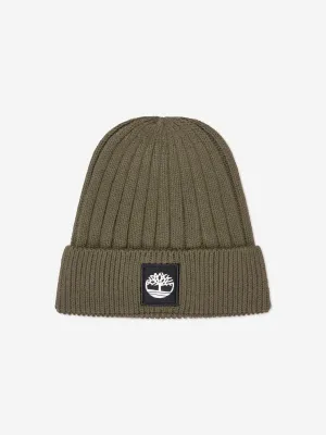 Timberland Boys Knitted Beanie Hat in Green