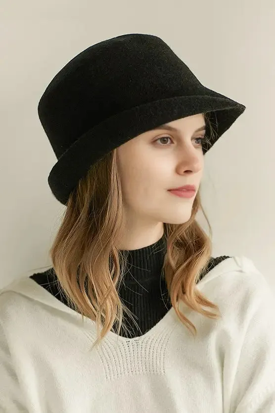 Timeless Wool Felt Cloche Hat