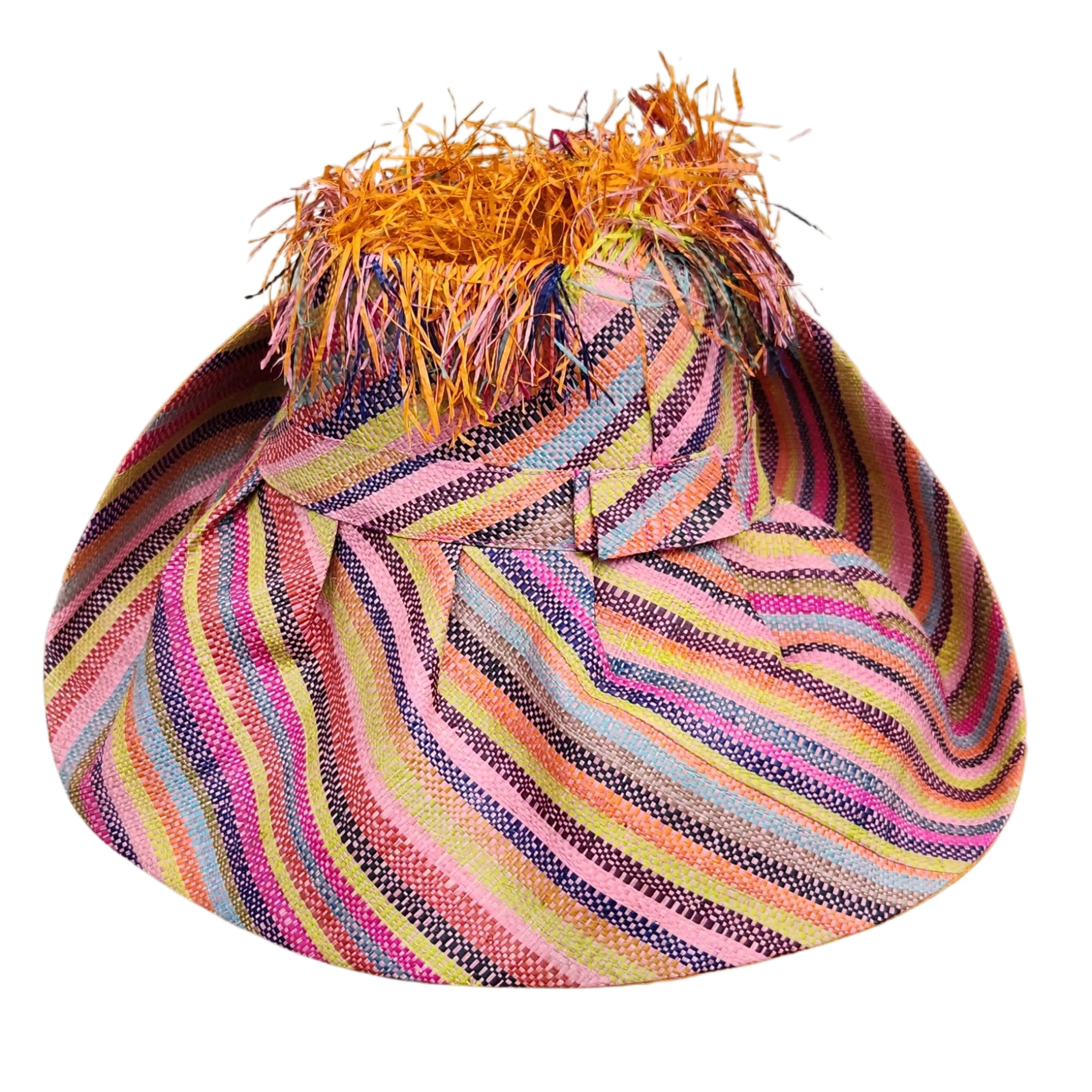 Tina: Madagascar Big Brim Crown Out Raffia Sun Hat