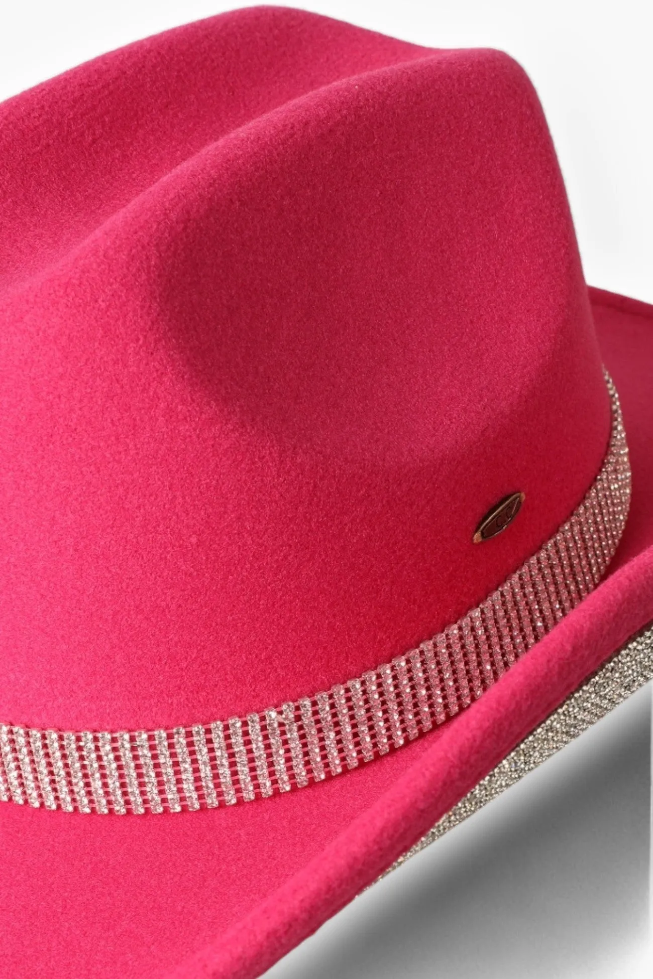 Tinseltown Hot Pink Rhinestone Trim Cowboy Hat