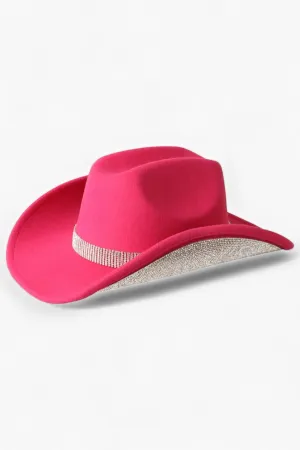 Tinseltown Hot Pink Rhinestone Trim Cowboy Hat