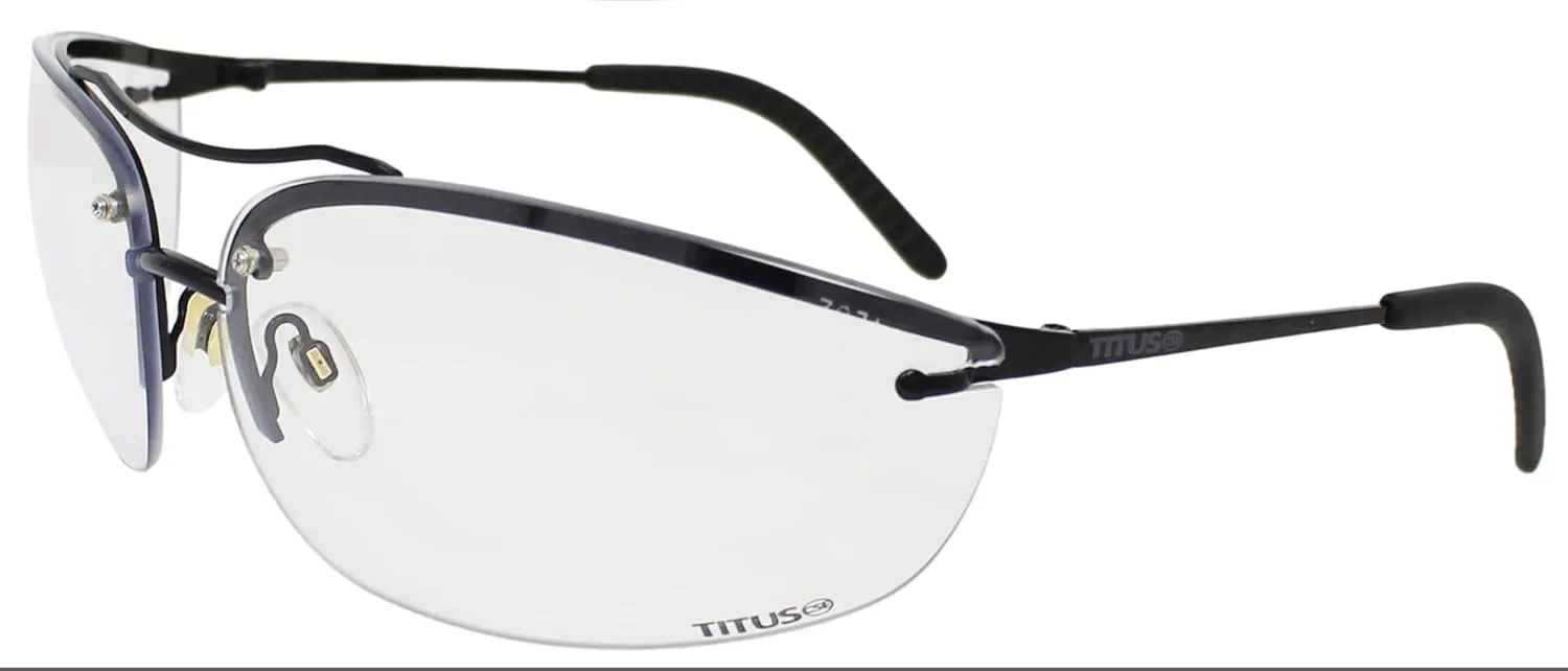 TITUS G99 Premium Wrap Around Metal Frame Z87.1 & Z87  Safety Glasses with Integrated Side Shield