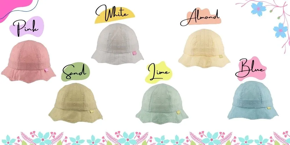 Toddler Bucket Hat, Fun Circles Toddler Summer Cotton Fedora - 1-3 Years