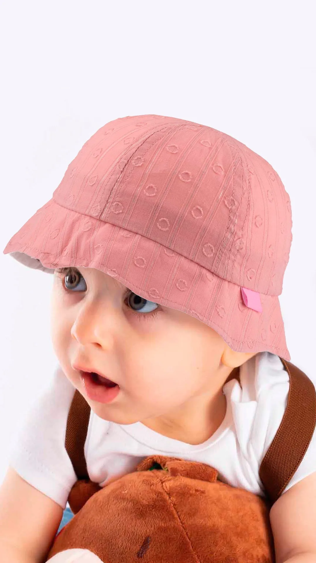 Toddler Bucket Hat, Fun Circles Toddler Summer Cotton Fedora - 1-3 Years