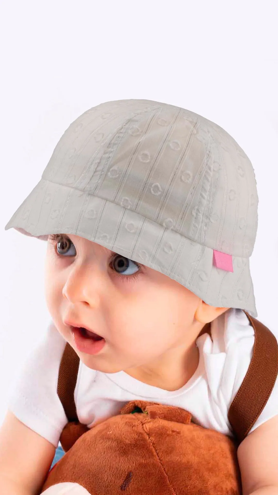 Toddler Bucket Hat, Fun Circles Toddler Summer Cotton Fedora - 1-3 Years