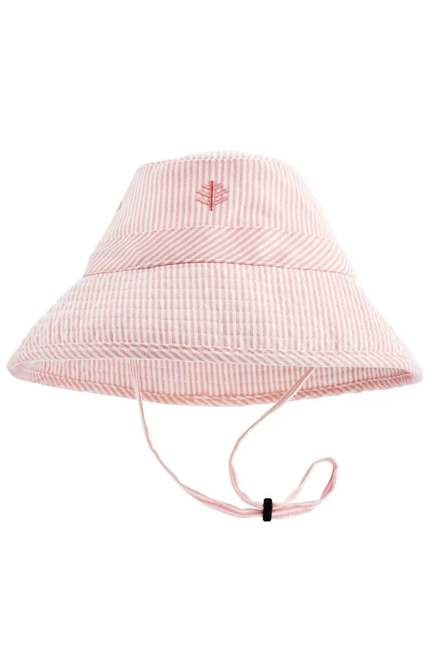 Toddler Taylor Chin Strap Hat  |  Light Pink Picnic Stripe
