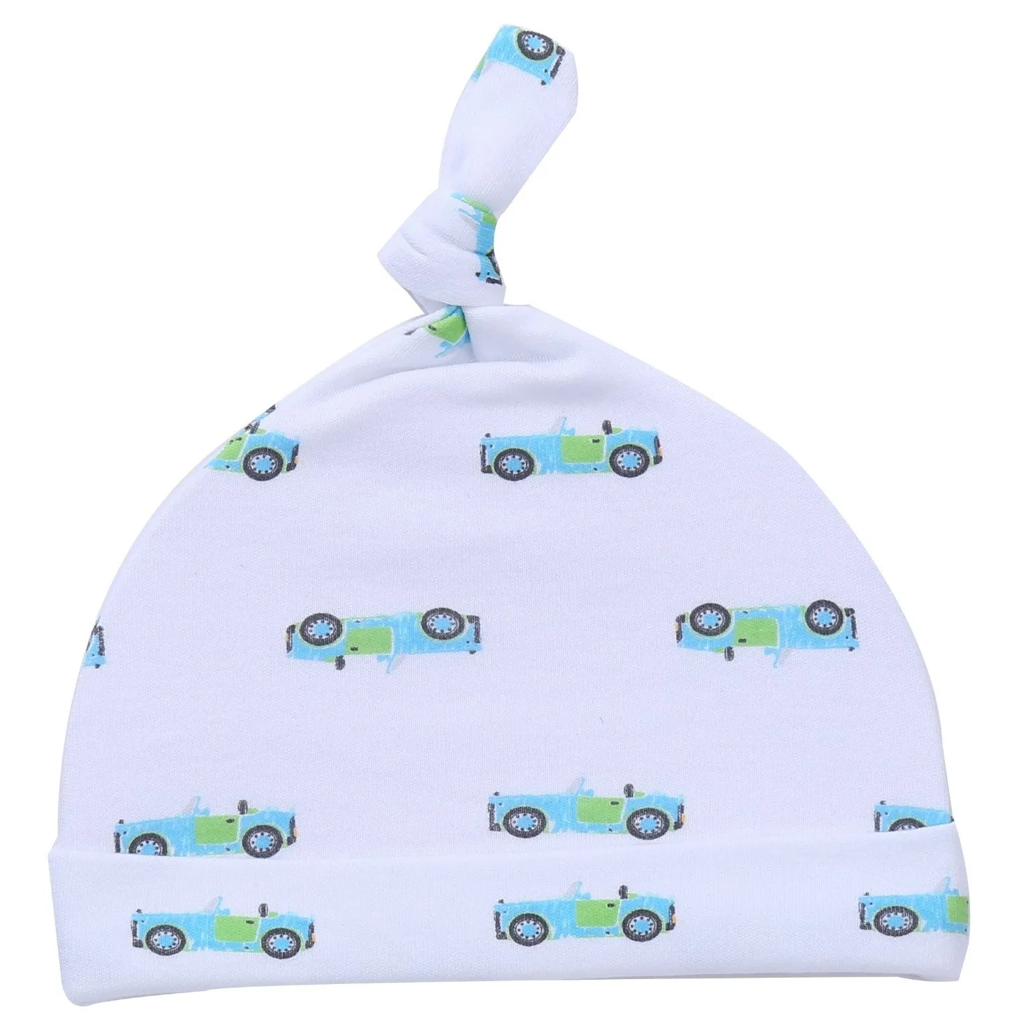 Top Knot Baby Hat 3-Piece Set for Boys Knotted Newborn Infant Beanie Caps