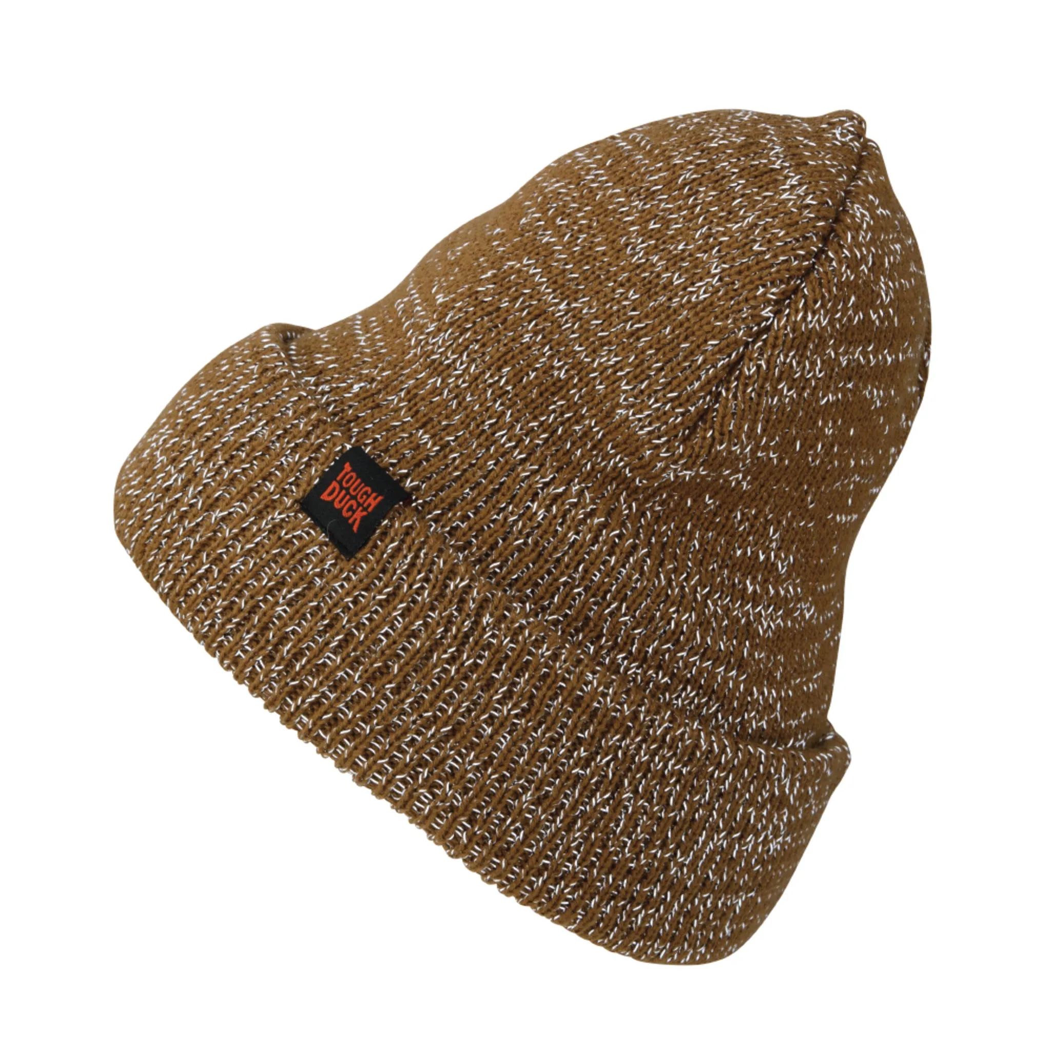 Tough Duck Urban Safety Acrylic Knit Toque with Reflective Yarn, Wide Cuff for Warmth and Visibility, Stylish Nighttime Essential for Comfort and Safety | One Size
