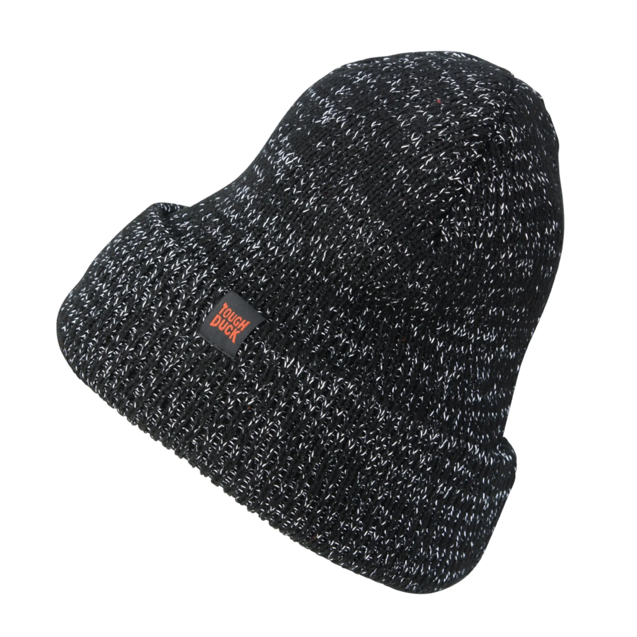 Tough Duck Urban Safety Acrylic Knit Toque with Reflective Yarn, Wide Cuff for Warmth and Visibility, Stylish Nighttime Essential for Comfort and Safety | One Size