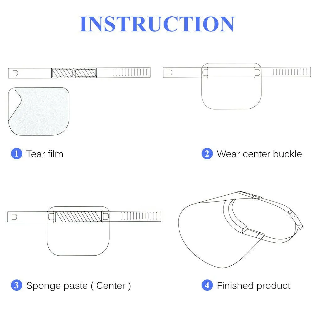 Transparent Face Shield Anti-smog Anti-wind Prevent Lampblack/Droplets Protective Shield  Face Guard 10PCS