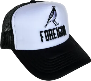 Trucker Embroidery Hats - Black/White