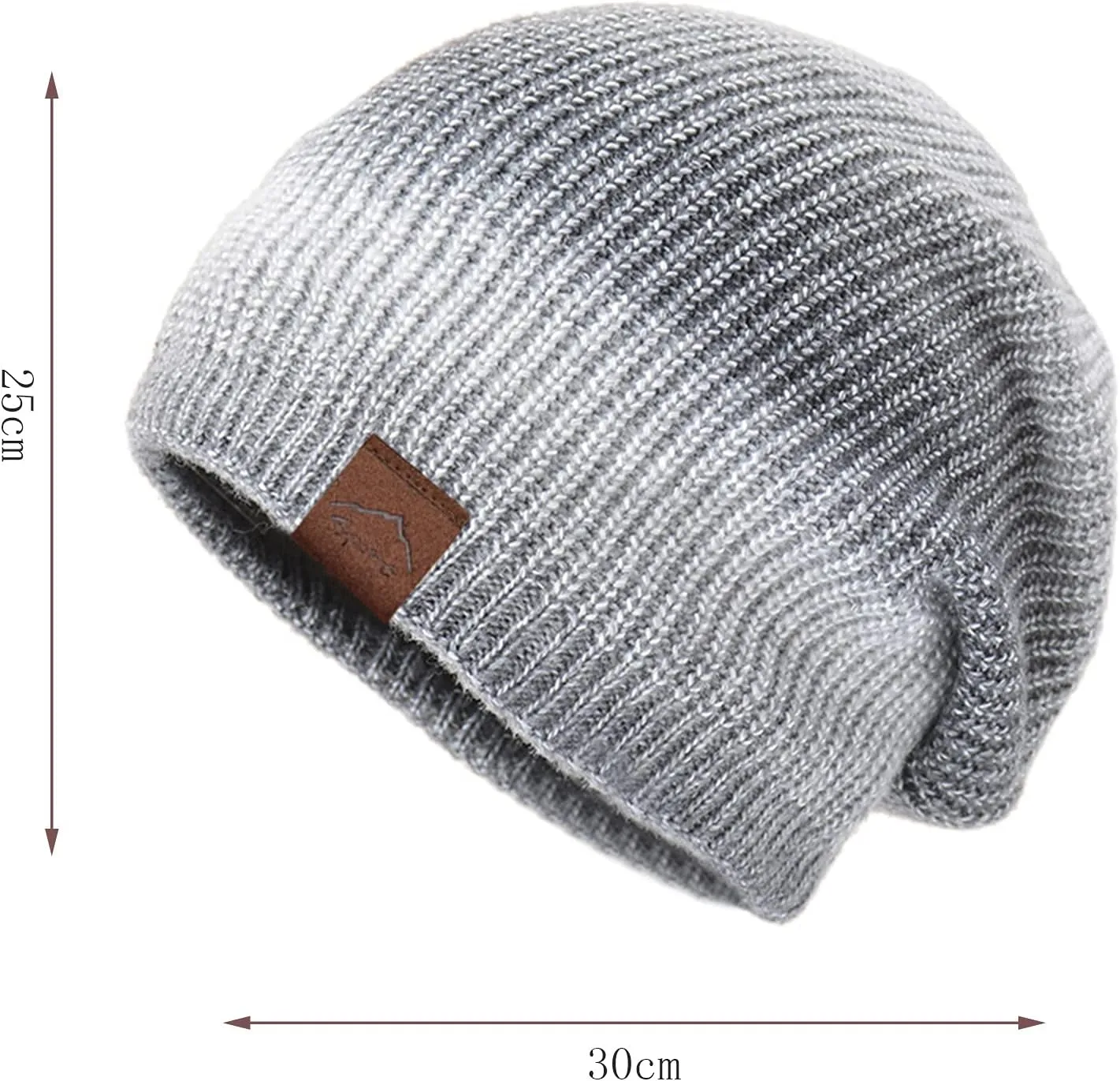 tuduoms Womens Tie Dye Hats Winter Wool Warm Rib Cable Knit Beanies Hat Teen Girls Trendy Cute Skull Ski Cap Pom Pom Beanie