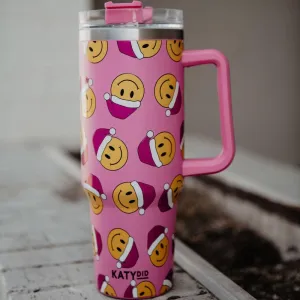 Tumbler | Happy Face Santa Hats Tumbler| Katydid