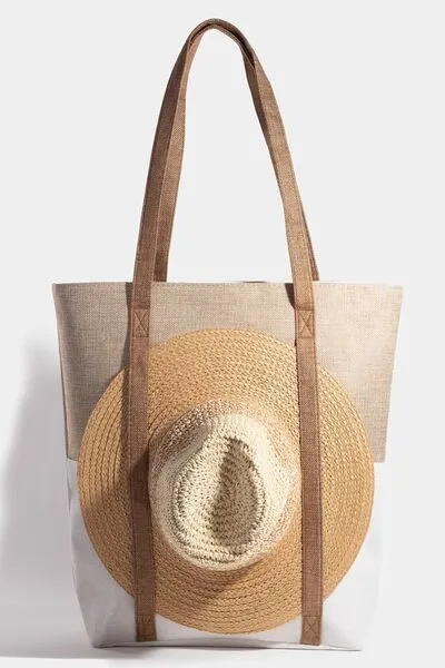 Two Tone Hat Carrier Canvas Tote Bag