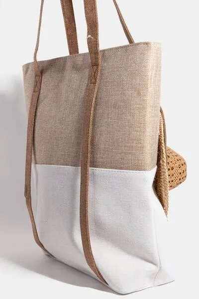 Two Tone Hat Carrier Canvas Tote Bag