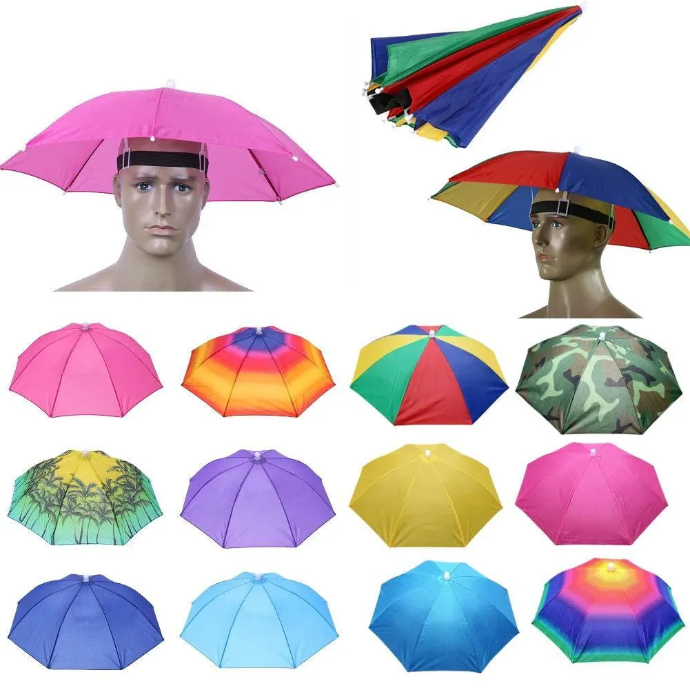 Umbrella Hat, Waterproof, Sun Protection, Lightweight & Portable, Adjustable Fit, Perfect for Outdoor Activities, Multiple Colors Available