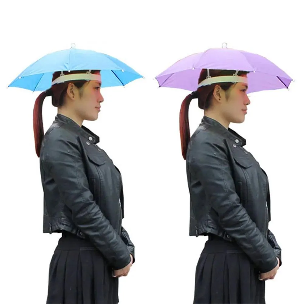 Umbrella Hat, Waterproof, Sun Protection, Lightweight & Portable, Adjustable Fit, Perfect for Outdoor Activities, Multiple Colors Available