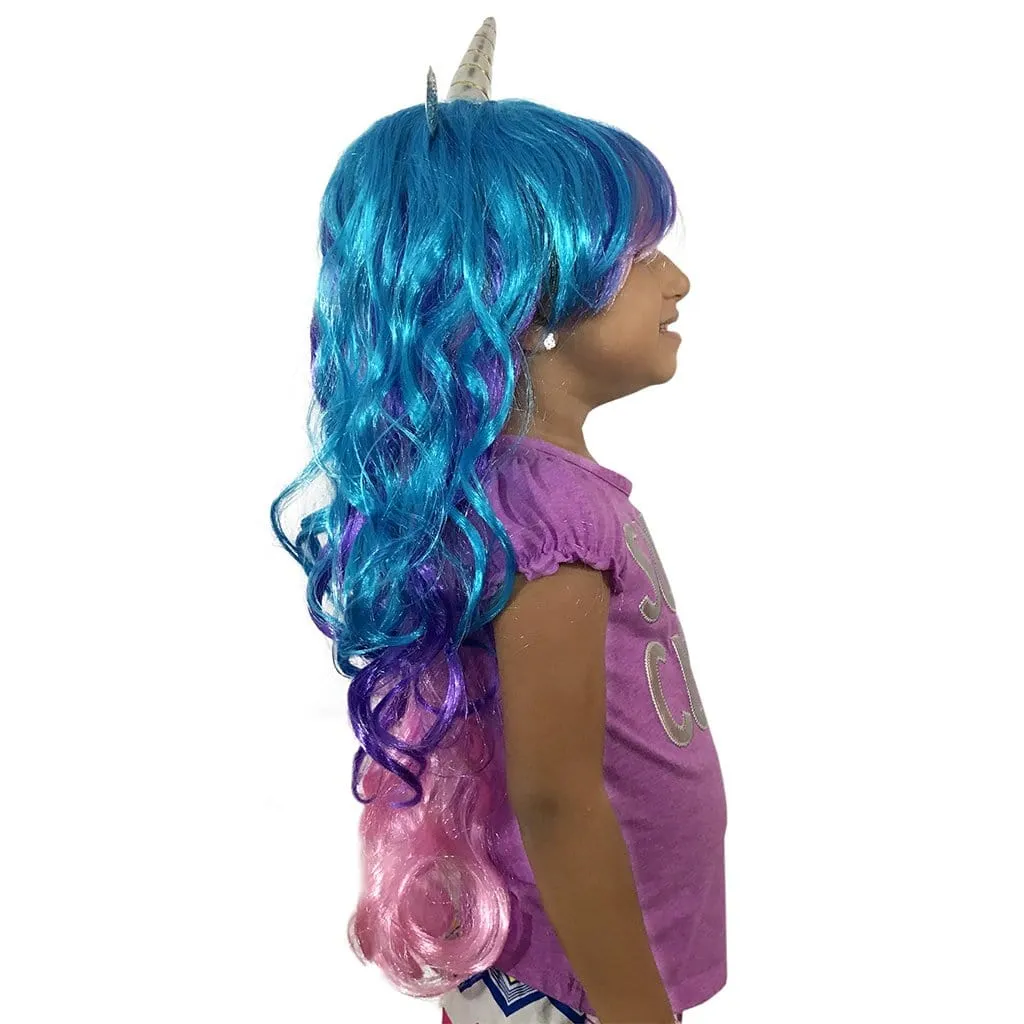 Unicorn Wig with Horns and Ears - One Size Fits All